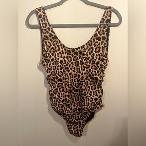 NWT Fashion Nova Leopard One-Piece Swimsuit - Size L
